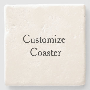 create your own personalise simple Limestone Stone Coaster