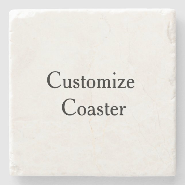  create your own personalise simple Marble  Stone Coaster (Front)