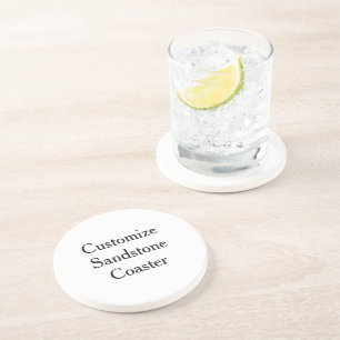create your own personalise simple Sandstone Coaster