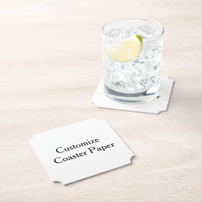  create your own personalise simple Ticket Paper Coaster (Insitu)