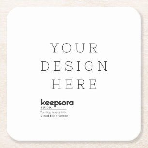 Create Your Own Personalise Square Paper Coaster