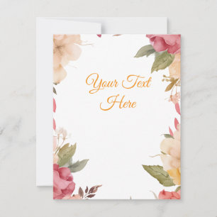 Create Your Own personalise Thank You Card