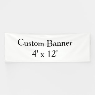 create your own personalise Vinyl 4' x 12 indoor Banner
