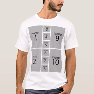Create your own Personalised 10 PHOTO COLLAGE T-Shirt