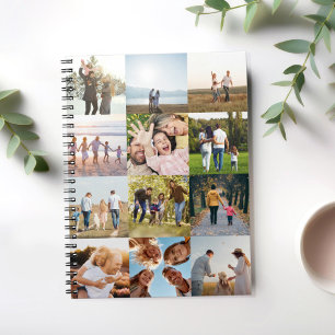 Create Your Own Personalised 12 Photo Collage Notebook
