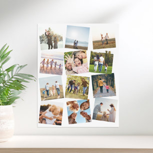 Create Your Own Personalised 12 Photo Collage Poster