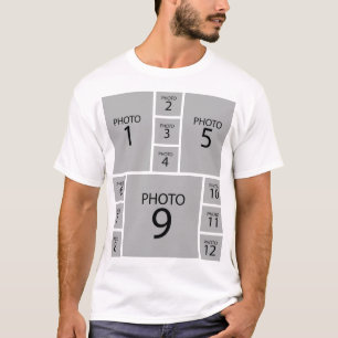 Create your own Personalised 12 PHOTO COLLAGE T-Shirt