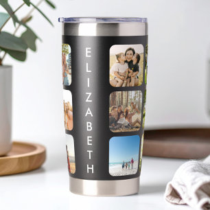 Create Your Own Personalised 15 Photo Collage Insulated Tumbler
