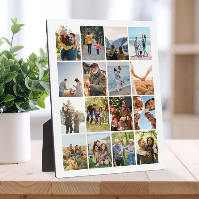 Create Your Own Personalised 16 Photo Collage Plaque (Creator Uploaded)