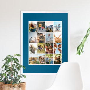 Create Your Own Personalised 16 Photo Collage Poster