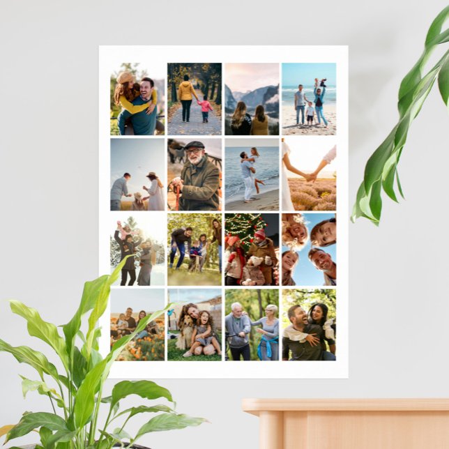 Create Your Own Personalised 16 Photo Collage Poster (Creator Uploaded)