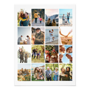 Create Your Own Personalised 16 Photo Collage Print