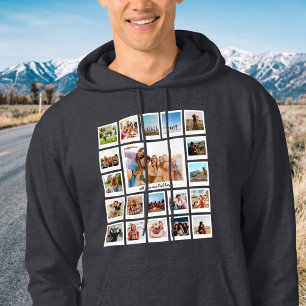 Create Your Own Personalised 20 Photo Collage Hoodie