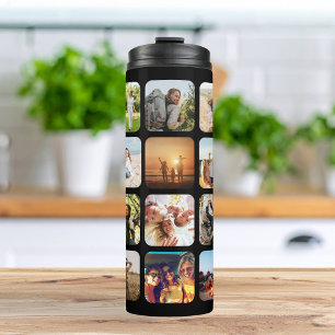 Create Your Own Personalised 20 Photo Collage Thermal Tumbler