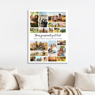 Create Your Own Personalised 22 Photo Collage Canvas Print