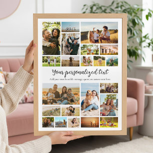 Create Your Own Personalised 22 Photo Collage Poster