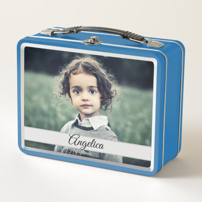 Create your Own Personalised 2 Photos Metal Lunch Box (Front)