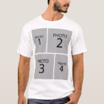 Create your own Personalised 4 PHOTO COLLAGE T-Shirt<br><div class="desc">Create your own Personalised  template 4 PHOTO COLLAGE</div>