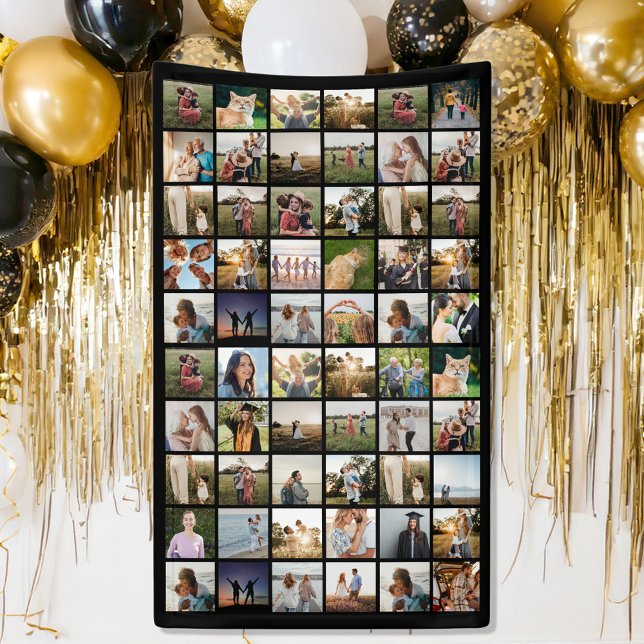 Create Your Own Personalised 60 Photo Collage Banner (Creator Uploaded)