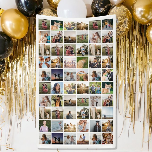 Create Your Own Personalised 60 Photo Collage Banner (Creator Uploaded)
