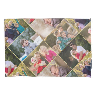 Create Your Own Personalised 6 Photo Collage Text Pillowcase