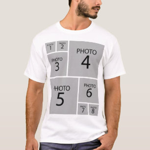Create your own Personalised 8 PHOTO COLLAGE T-Shirt
