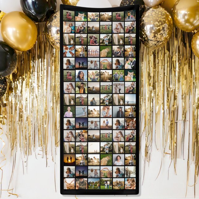 Create Your Own Personalised 90 Photo Collage Banner (Creator Uploaded)
