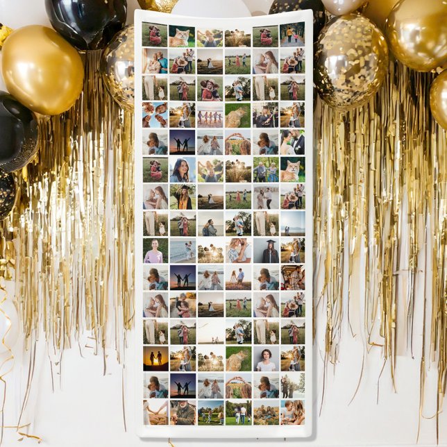 Create Your Own Personalised 90 Photo Collage Banner (Creator Uploaded)