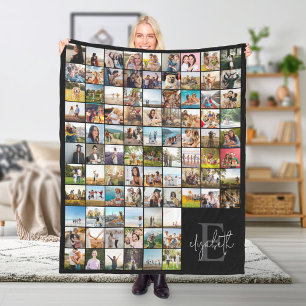 Create Your Own Personalised 90 Photo Collage Fleece Blanket