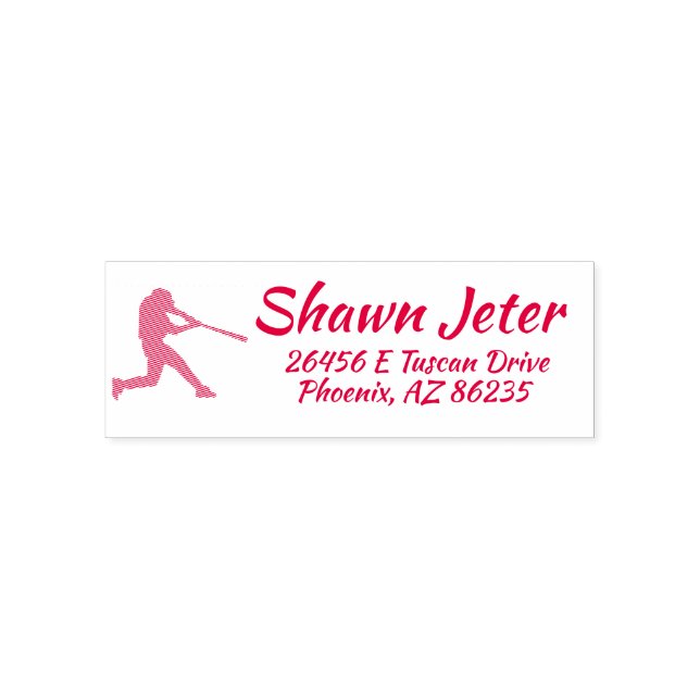 Create Your Own Personalised Baseball Sports Self-inking Stamp (Design)