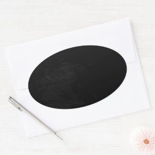 Create Your Own Personalised Black Oval Sticker