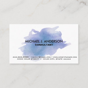 Create Your Own Personalised Blue Colour Splatter Business Card