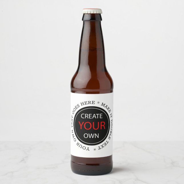 Create Your Own - Personalised, branded / Custom Beer Bottle Label (Front)