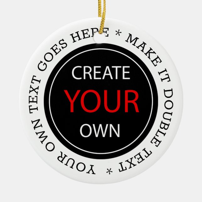 Create Your Own - Personalised, branded / Custom Ceramic Tree Decoration (Front)