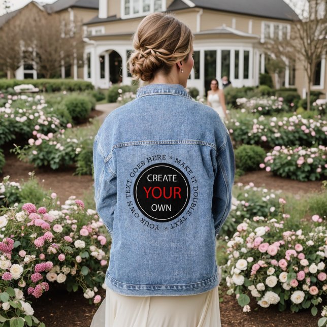 Create Your Own - Personalised, branded / Custom Denim Jacket (Wedding Back)