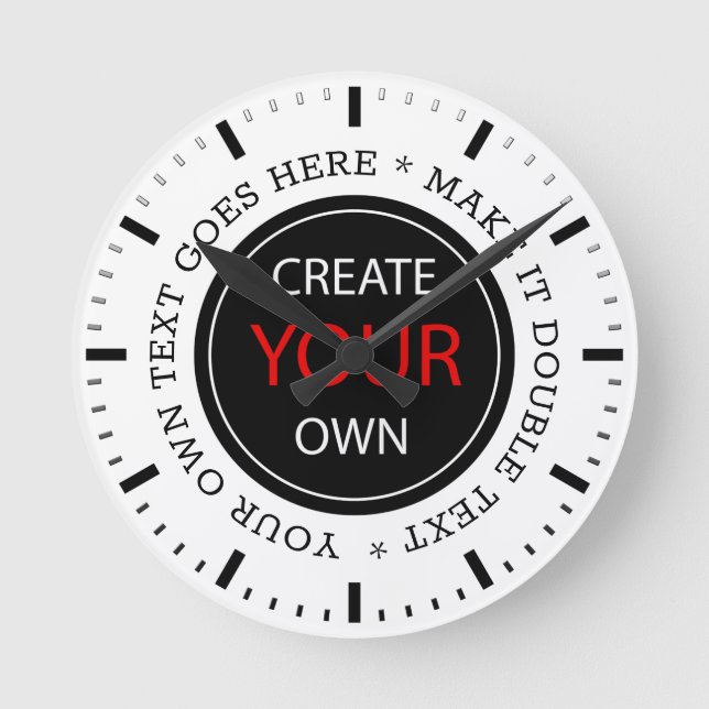Create Your Own - Personalised, branded / Custom Round Clock (Front)