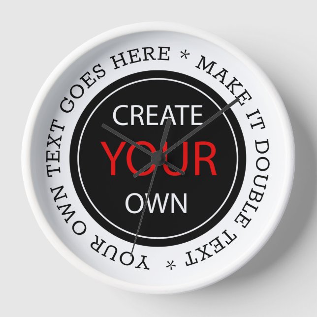 Create Your Own - Personalised, branded / White Clock (Front)