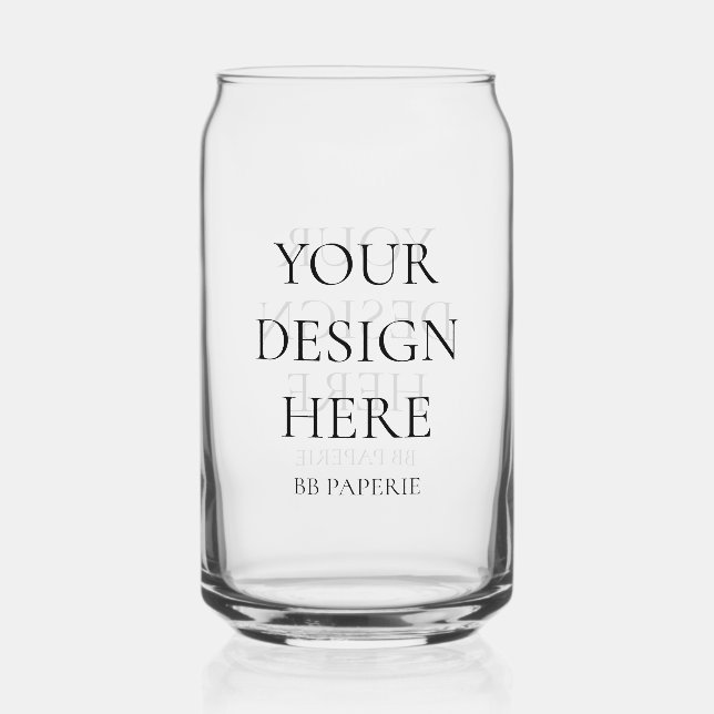 Create Your Own Personalised Can Glass (Front)