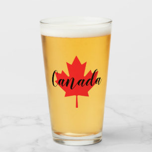 Create Your Own Personalised Canada Red Maple Leaf Glass