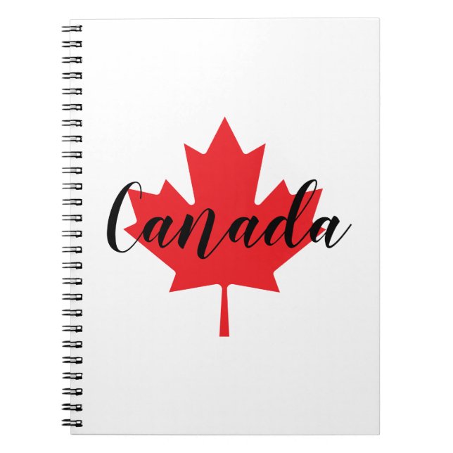 Create Your Own Personalised Canada Red Maple Leaf Notebook (Front)