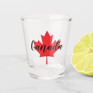Create Your Own Personalised Canada Red Maple Leaf Shot Glass