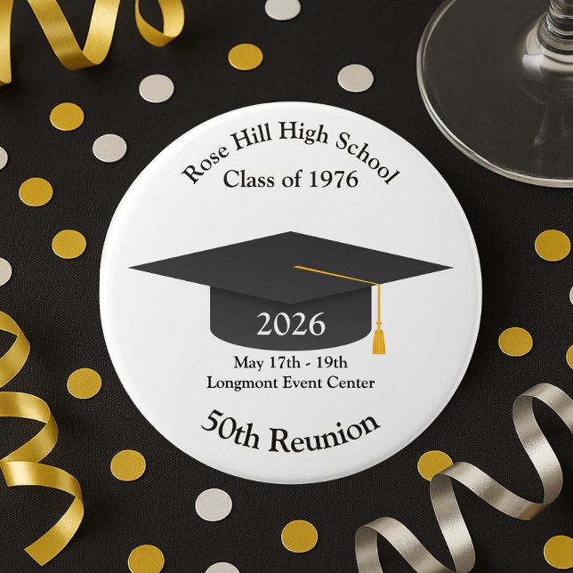 Create Your Own Personalised Class Reunion 7.5 Cm Round Badge (Creator Uploaded)