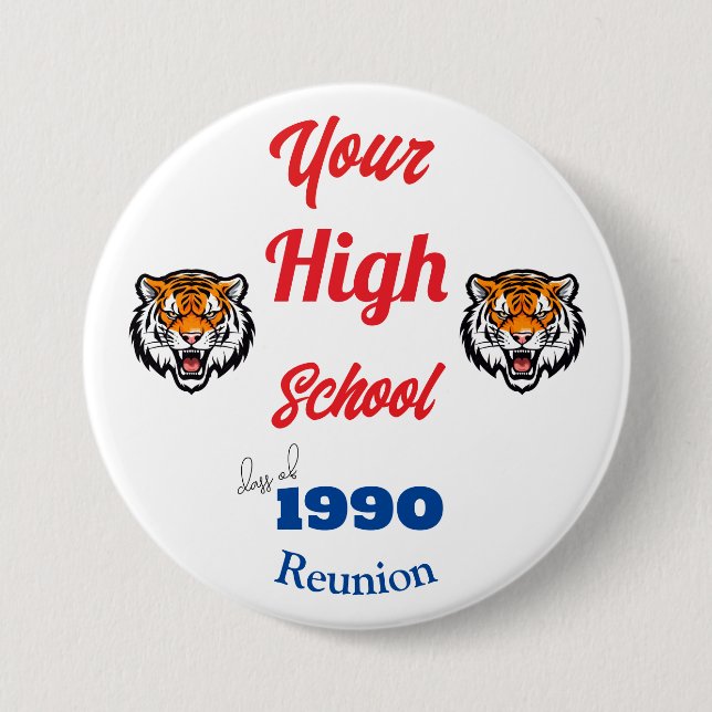 Create Your Own Personalised Class Reunion Button (Front)