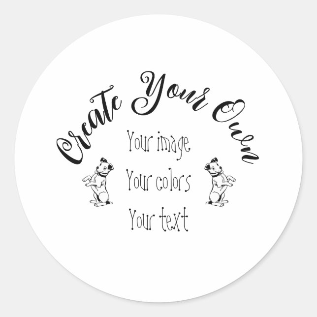 Create Your Own Personalised Classic Round Sticker (Front)