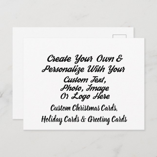 Create Your Own Personalised Custom Christmas Card (Front/Back)