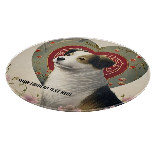 Create Your Own Personalised Custom Pet Photo Text Cutting Board (Corner)