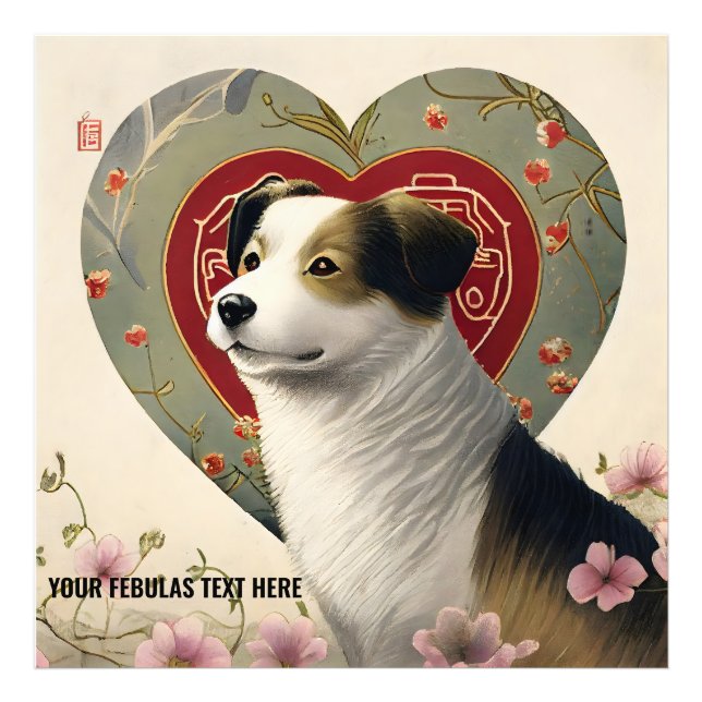 Create Your Own Personalised Custom Pet Photo Text Print (Front)