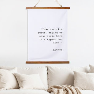 Create Your Own Personalised Custom Quote Hanging Tapestry