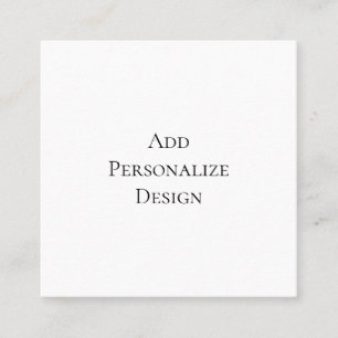 Create Your Own Personalised Custom  Square Business Card