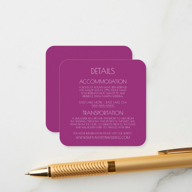 Create Your Own Personalised Custom Text Enclosure Card (Front/Back In Situ)
